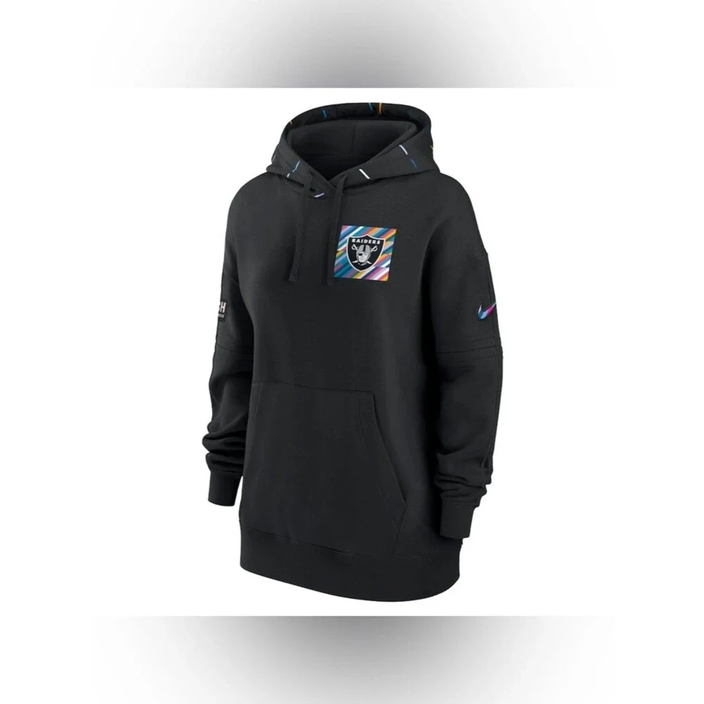 Nike Women's Las Vegas Raiders 2023 NFL Crucial Catch Club Pullover Hoodie XXL